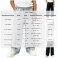 thumbnail image 3 of Falkdiz Quick-Dry Pants for Boys Outdoor Loose Pockets Open Bottom Wide Leg Pantalones Relaxed fit Casual Boys Trousers, Black, Size: 13-14 Years, 3 of 6