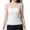 White, variant on HAiming Women's Cami Tank Top Square Neck Spaghetti Straps Sleeveless Basic Tops Silid Color Shirt