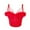 Red, variant on Cotton Bra Women Pullover Bra Feature V-Neck Push-up Bra Style W-1204 Black S