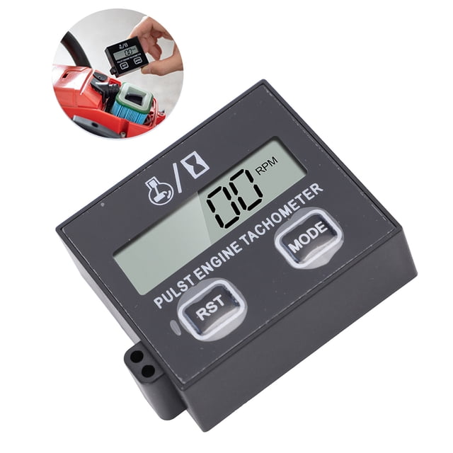 Small Engine Tachometer Waterproofing Digital Display Chainsaw Tachometer for Motorcycle Kart ATV Yacht