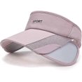 thumbnail image 1 of KAIYANG Gorra con visera y ala ancha retráctil, unisex, para playa, tenis, golf y protección UV, color gris y rosa, 1 of 5