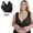 Black, variant on 2PC Bras For Women Lace Patchwork Bra Wireless Underwear Bra Everyday Underwear Beige XXXXL