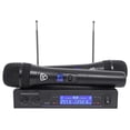 thumbnail image 2 of Reproductor multimedia de CD/MP3 Gemini CDX-2250i Pro DJ dual para montaje en rack con paquete USB con sistema de micrófono inalámbrico de mano dual RockVilie RWM1203VH y pantalla digital, 2 of 9