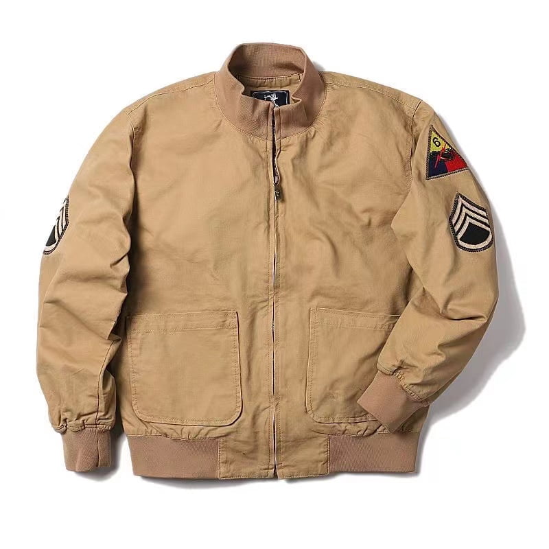 FURY Military Jacket Stand Collar Men's Bomber Jacket Cotton