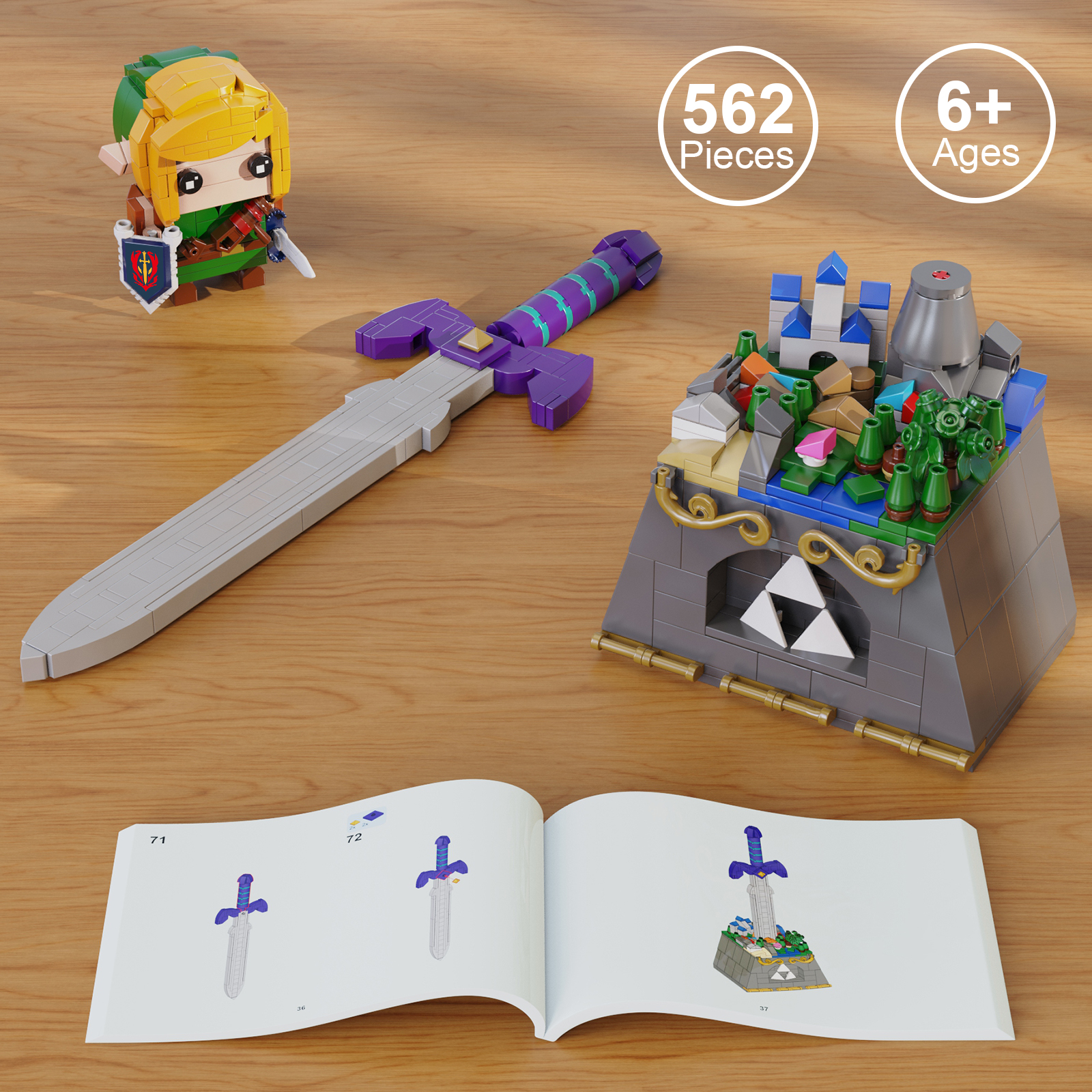 Breath of the Wild Master Sword & Link Action Figures Building Blocks Set Micro Hyrule Model Toys Game Fans Children Gifts