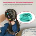 thumbnail image 2 of 10 Pièces Bandes de Cheveux Mixtes Extensible Réglable Décoratif Haute Élasticité Titulaire de Queue de Cheval de Protection Filles Accessoires pour Enfants Vert Menthe, 2 of 5