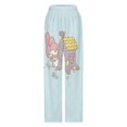 thumbnail image 4 of Kuromi And My Melody Pajamas Pants Soft Elastic Waist PJ Bottoms Comfy Lounge Long Pants, 4 of 7