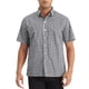 thumbnail image 1 of Camisas de vestir de cuadros de manga corta para hombres INSPIRE CHIC Edición XL Negra, 1 of 6