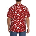 thumbnail image 3 of Sikiie Red Christmas Cheer. Men's Cuban Shirt, Hawaiian Shirts, Business Casual Button Down Shirts, Short Sleeve Shirt-X-Large, 3 of 5