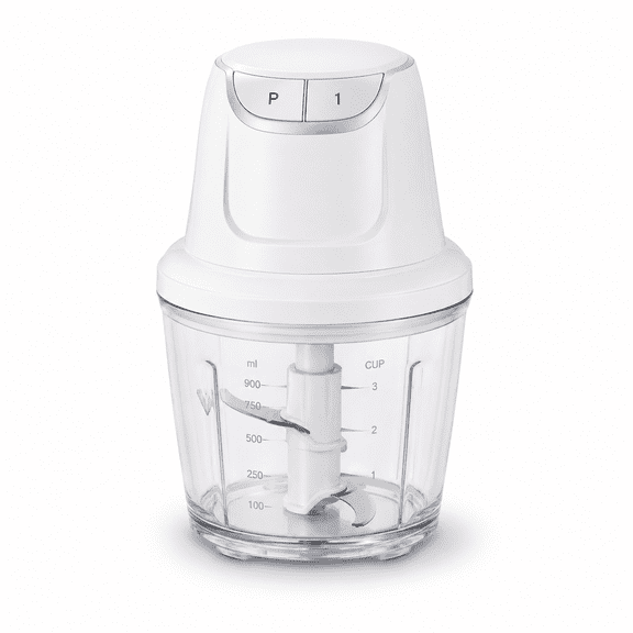Hicloud White Mini Food Processor, 3 Cup Electric Meat Vegetable Chopper, Constant Speed Control Small Food Grinder for Garlic Onion Baby Food