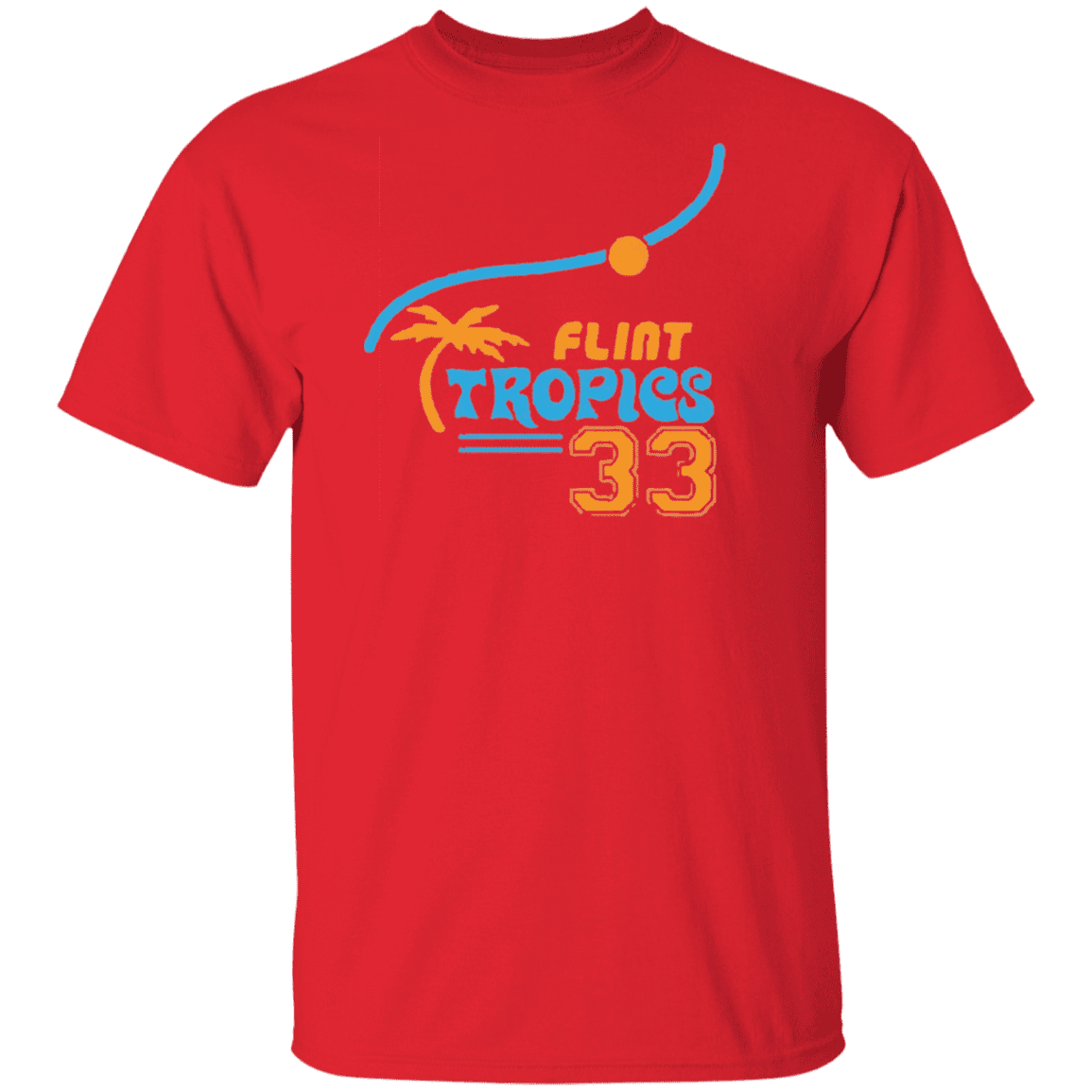 Flint Tropics Gildan 5.3 oz. T-Shirt Red M - Walmart.com