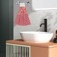 thumbnail image 5 of Zufioo Chocolate with Flowing Cream Print Coral Fleece Velcro Hand Towel, Hangable Absorbent Hand Towel, Suitable for Kitchen, Bathroom Household Items, 5 of 7