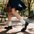 thumbnail image 6 of 12 Pairs Women’s Cotton Crew Socks – Super Soft Turn-Cuff Ruffle Frilly Design (fit US 6-9), 6 of 7
