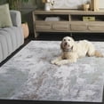 thumbnail image 4 of SAFAVIEH Bayside Everard Abstract Polyester Area Rug, Green/Ivory, 8' x 10', 4 of 12