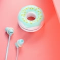 thumbnail image 2 of Donut Earbuds for Kids, Kid Size Wired Earbud & in-Ear Headphones with Microphone and Lovely Earphones Storage Case Gifts for School Girls and Boys (Blue), 2 of 5