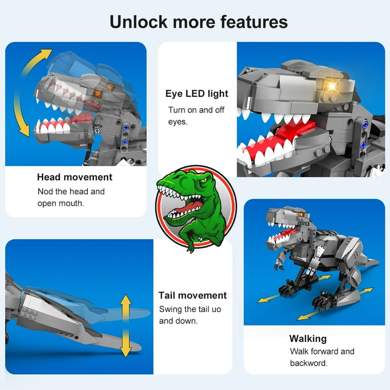 CaDA® T-Rex Programmable Remote Control Building Block Toy C59006W