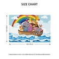 thumbnail image 3 of Rocae Rainbow Animals on Noah's Ark Printed Heat Resistant Place Mats,Classic Hemstitch Cloth Fabric Placemats Imitation Linen Place Mat Table Mats 18x12 inch, 3 of 9