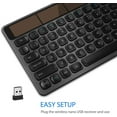 thumbnail image 3 of Wireless Solar Keyboard Full Size Solar Charging Keyboard for Computer/Desktop/PC/Laptop/Surface/Smart TV, 3 of 4
