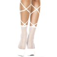 thumbnail image 1 of Fishnet Ankle High Socks with Lace Up Top, White, 1 of 1