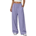 thumbnail image 2 of Jovrlynd Womens Wide Leg Sweatpants Pocket Straight Fleece Lined Elastic High Waist Fall Winter Sweat Pants 2026, 2 of 8