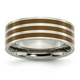 thumbnail image 1 of Titanium Brown 8mm Wedding Band Ring Man  For Dad Mens  For Him, 1 of 10