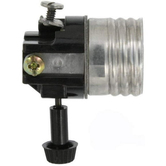 Leviton Medium Base Turn Knob Socket 00M - Aluminum E26 Light Socket Turn Knob Electrical