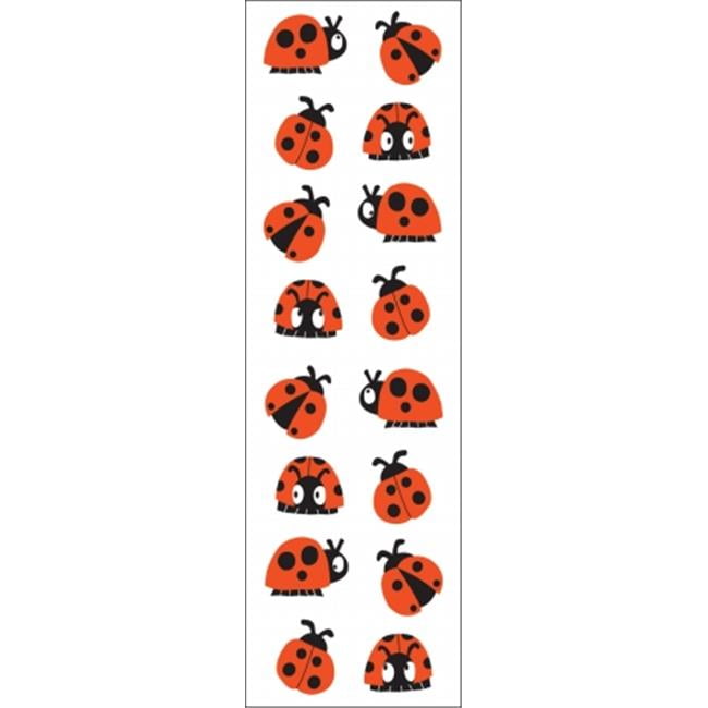 Mrs Grossman's Sticker Up to 20% OFF!!! LADY BUGS & FLOWERS RED FOIL 