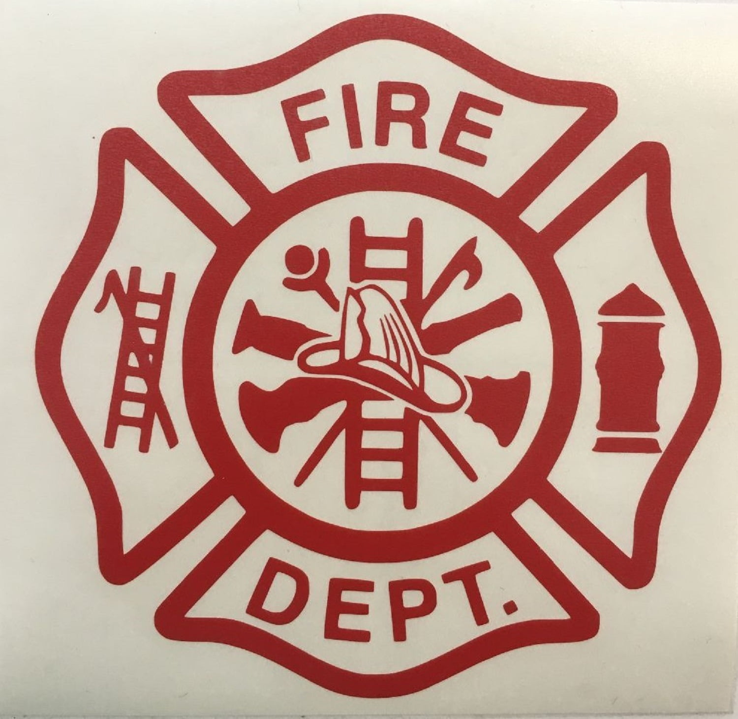 Firefighter Fireman Vinyl Decal Sticker Car Window 5.5 Inch Laptop Flat