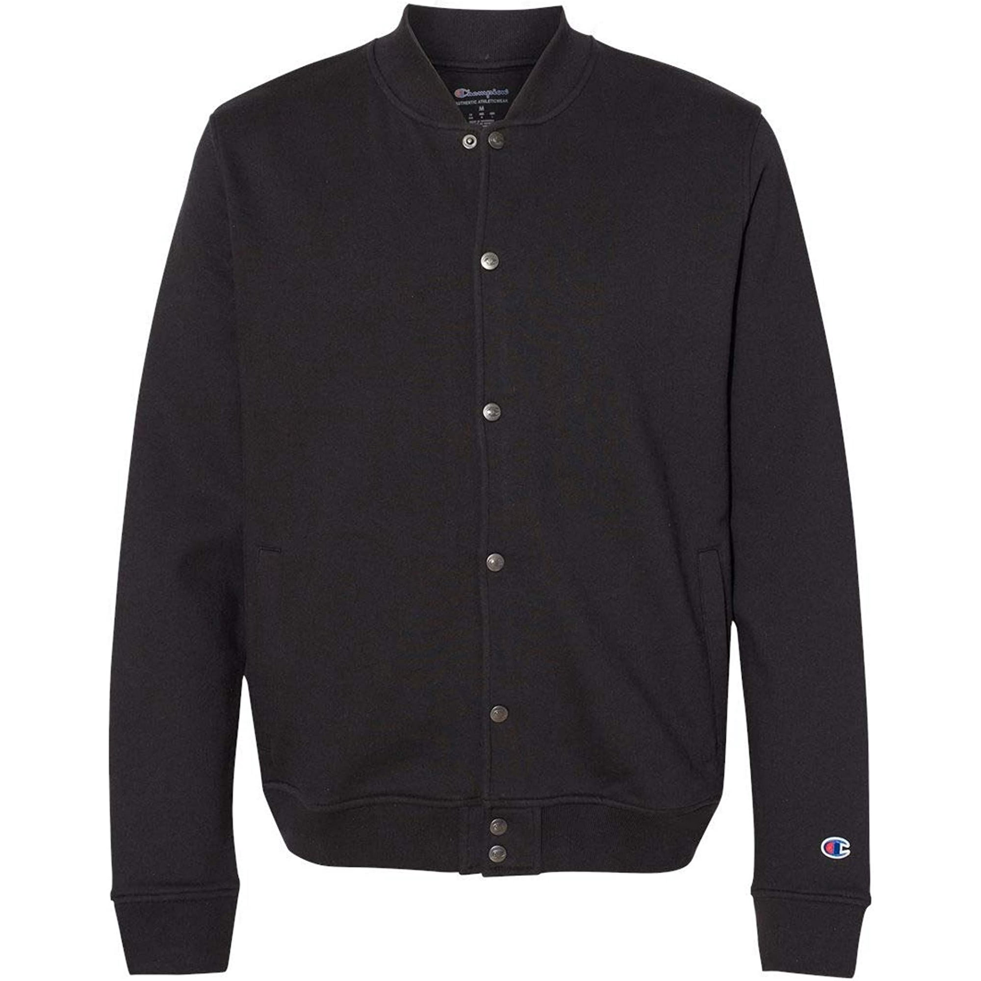 Black champion bomber jacket discount
