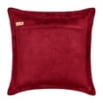 thumbnail image 3 of Cushion Cover Custom, Decorative Red 16"x16" (40x40 cm) Throw Pillow Covers, Velvet Maze & Border Throw Pillows For Sofa, Geometric Pattern Modern Style - Network, 3 of 3
