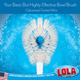 thumbnail image 3 of LOLA Toilet Bowl Brush W/ Curved Head, Durable Poly Fiber Bristles - 4 Count, 3 of 5