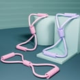 thumbnail image 2 of Soidarity Expansor de pecho de ocho caracteres, equipo de gimnasio en casa cómodo y versátil, elástico, respetuoso con el medio ambiente Protección de la piel rosa, 2 of 6