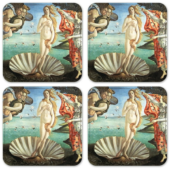 Vinyl Drink Coasters - Set of 4 - Botticelli: Venus