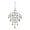 Black Geometric Bell Diamond 10" x 1" x 23", variant on DecMode 24" Black Metal Bell Windchime with Bells and Chain Ring Hanger