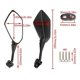 thumbnail image 4 of 1 Pair Motorcycle Rear Mirror Adjustable Black Handlebar Side Mirror Replacement For HYOSUNG GT125R GT250R GT650R GT650S, 4 of 5