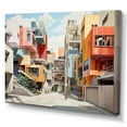 thumbnail image 2 of Designart "Multicolor Cubic College Building In Minimalism" College & University Buildings Canvas Prints, 2 of 7