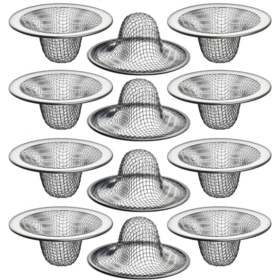 12 Pack Mesh Sink Drain Basket - Strainer,Hair Catcher For Bathroom Sink,Laundry