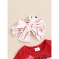 thumbnail image 5 of Bagilaanoe 3pcs Newborn Baby Girl Summer Pants Set Short Sleeve Romper Tops + Print Flare Trousers + Headband 3M 6M 12M 18M Infant Casual Clothes, 5 of 7