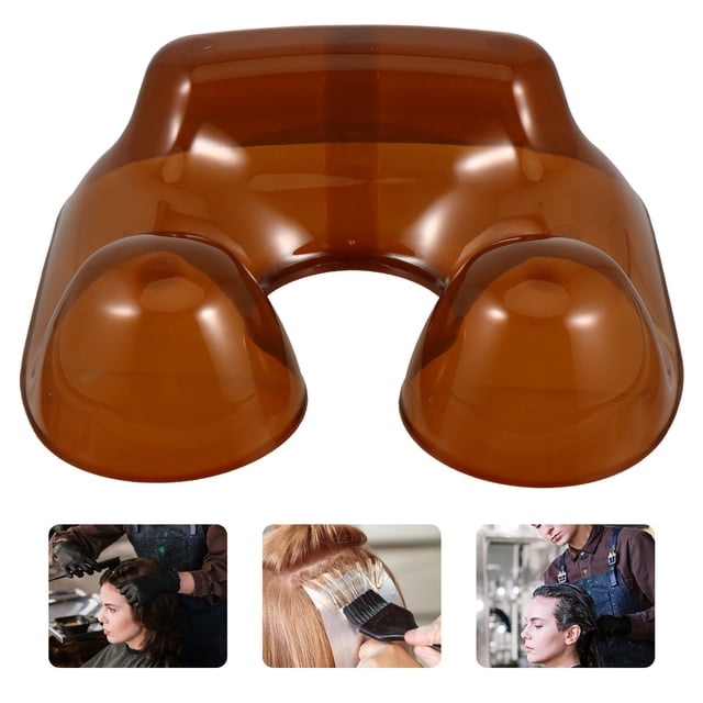 OUNONA Hairdressing Basin Tray Brown PVC Waterproof Hairdressing Accessory 1Set for Barbershop