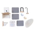 thumbnail image 4 of 2 juegos de muebles de casa de muñecas de madera, modelo de accesorios de simulación, bricolaje, hechos a mano Salón y Baño, 4 of 9