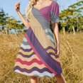 thumbnail image 4 of Irregular Stripe Ress Women Elegant Luxury Women's Clothing Summer 2025 Novelties, 4 of 6