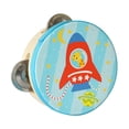 thumbnail image 4 of Pandereta de mano de madera de , instrumentos de percusión, tambor de mano, juguete educativo para juegos, juguetes, karaoke, niños pequeños 10 centímetros, 4 of 8