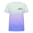 thumbnail image 3 of T-shirts Dégradé Montagne pour Femmes 2026 Été Décontracté Manches Courtes Col Rond T-Shirts Graphiques Randonnée Camping Hauts, 3 of 3