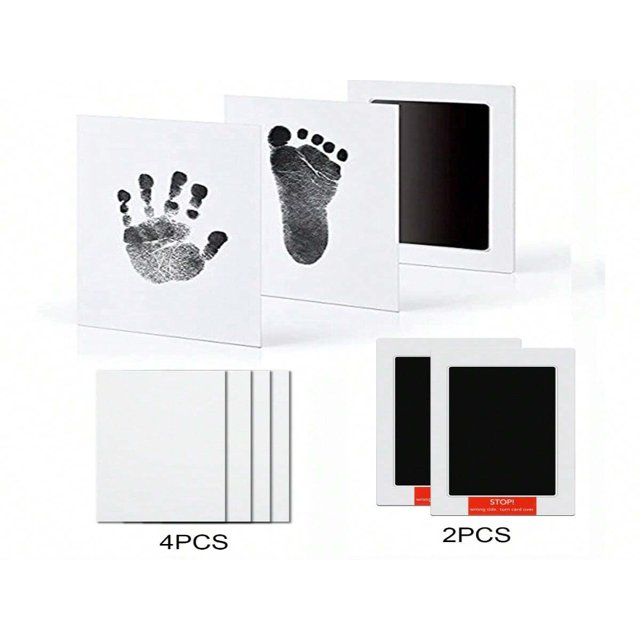 YOPTOP Baby Hand And Footprint Ink Pad Clean Touch 2pcs Ink Pad Set For Baby Pet Paw Print No Mess And Safe For Baby‘s Skin Perfect Family Gift For Thanksgiving Black Color