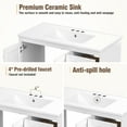 thumbnail image 6 of Euroco 36 inch Shaker Style Free-Standing Bathroom Vanity Cabinet with Ceramic Sink, 4 Soft-close Drawers and 2 Soft-close doors, 6 of 9