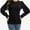 Black, variant on Women's Fall Puff Long Sleeve Tunic Tops Pleated Crew Neck Shirts Blouses Casual Loose T-Shirts
