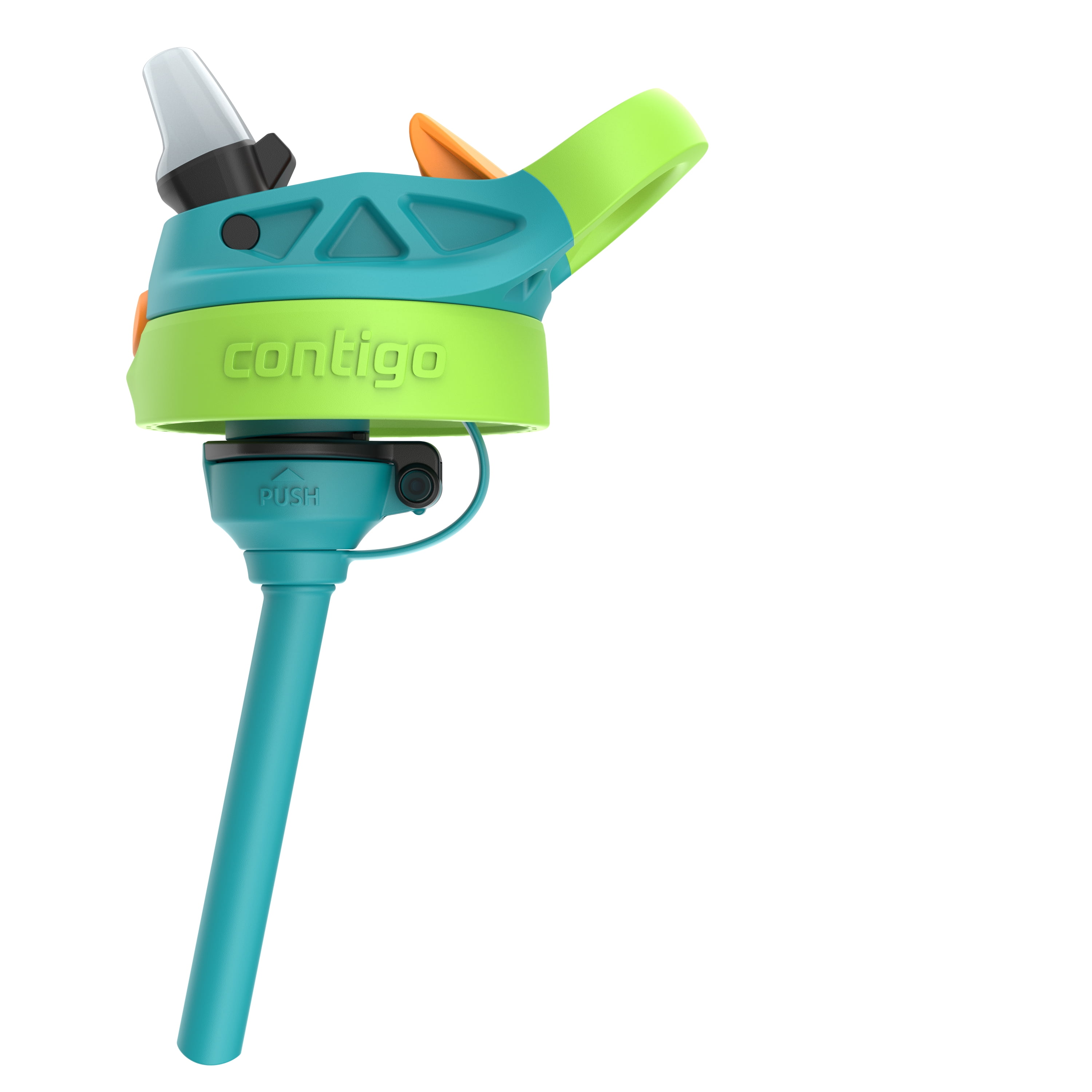 Bouteille d’eau pour enfants Contigo Aubrey avec paille, antifuite et antidéversement, Dinos genévrier, (414 ml)