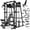 M11 Black & Bench, variant on Mikolo M4 2.0 Smith Machine, 2200lbs Squat Rack with LAT-Pull Down System & Cable Crossover Machine, Training Equipment with Leg Hold-Down Attachment