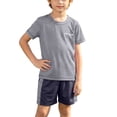 thumbnail image 2 of Workout Sets for Kids Lightweight Mesh Tank Tops and Shorts Activewear Breathable Color Block Basketball Soccer Uniform for Boys Girls 2-13 Years, 2 of 10