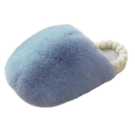 

Slippers for Women Ladies Cotton Slippers Autumn And Winter Home Slippers Home Fashion Warm Plush Cotton Slippers Womens Slippers Eva Blue 37
